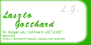 laszlo gotthard business card